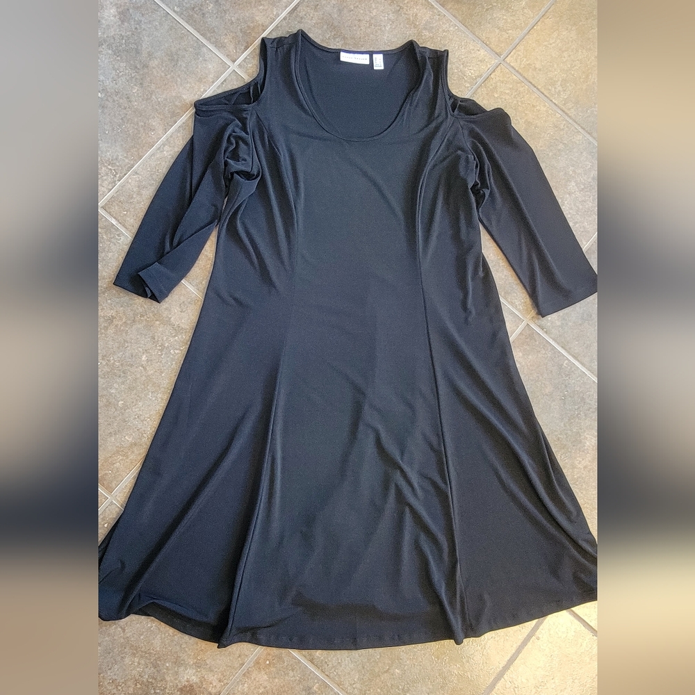 Susan Graver Sleek Black Dress Size L